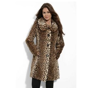 Weatherproof Women’s Faux Fur Leopard Print Coat